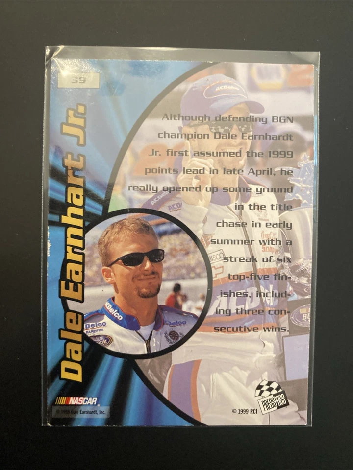 1999 Press Pass Stealth #39 Dale Earnhardt Jr. - Image 2 of 2