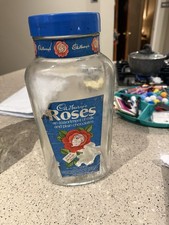 Cadburys Vintage Large Glass Roses Storage Jar