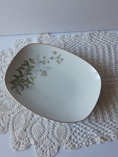 Ovale Vintage Schale Krautheim Selb Bavaria Goldrand Wiesenblumen Motiv