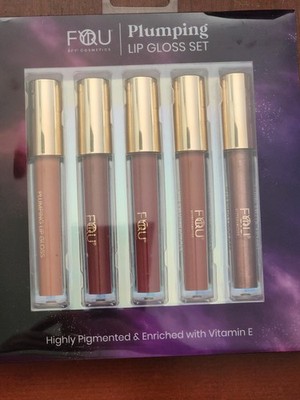 FOU Beauty For You 5Pc Set Highly Pigmented Plumping Lip Gloss + Vitamin E