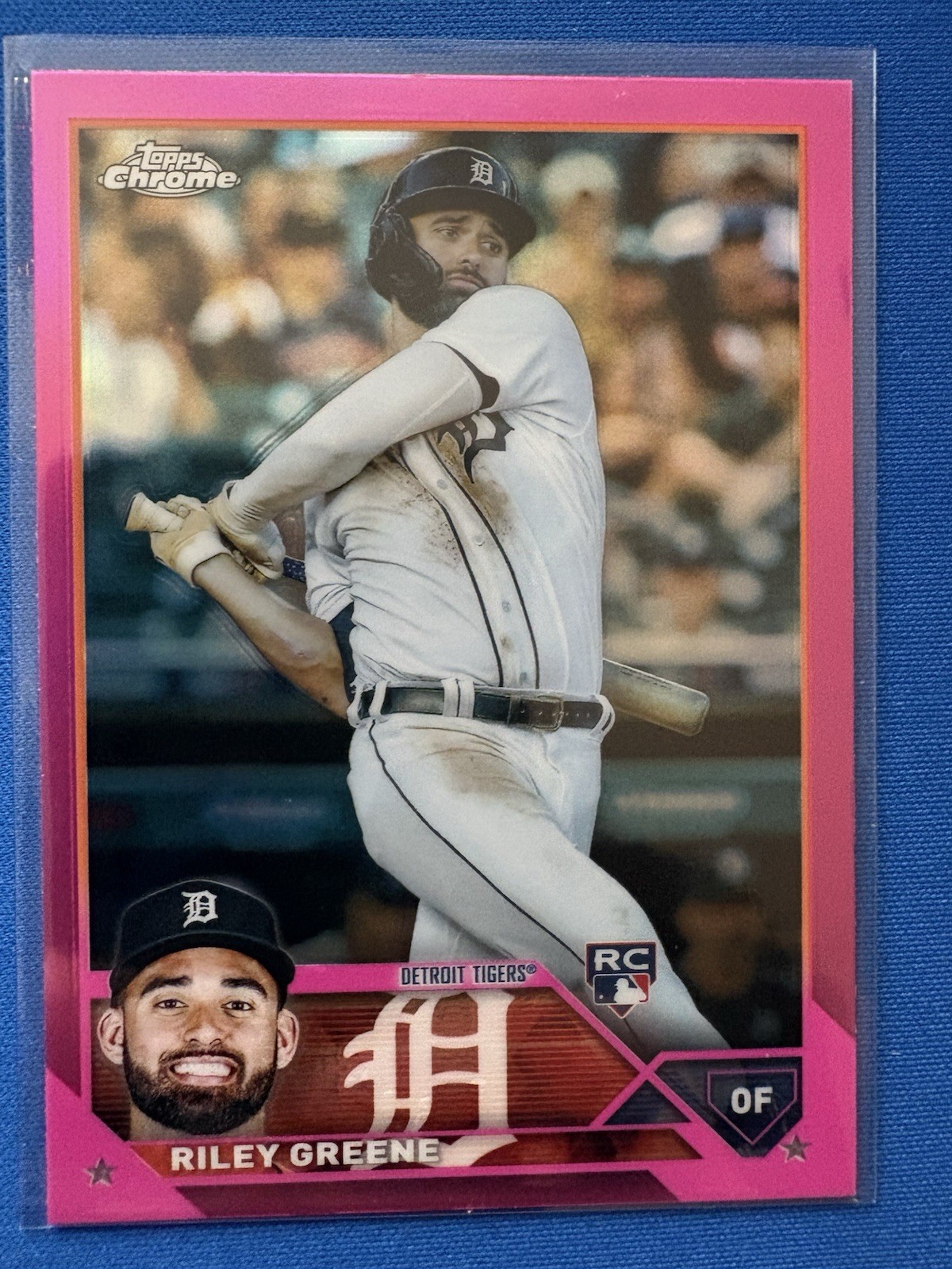 2023 Topps Chrome - Riley Greene #182 Pink Refractor (RC)