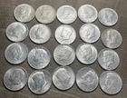 Roll Of 20 Kennedy Silver Half Dollars 1964 90 Percent