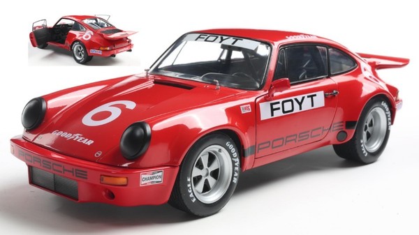 Solido 1/18 Porsche 911 Iroc Foyt Daytona 1974 Statisches Modell Diecast-image