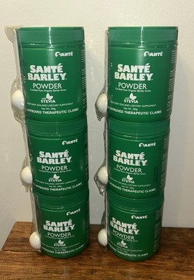 6x Santé Barley Powder with Stevia 200g - Certified Organic Barley Grass Exp2027