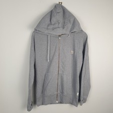 Paul Smith Jeans Hoodie Mens Medium Grey Zip Up Zebra Logo Designer Casual