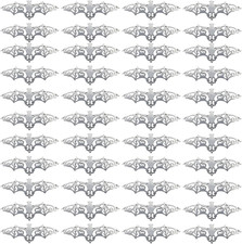 50Pcs Vintage Bat Charms, Alloy Animal Charms, Flying Vampire Connector Pendants