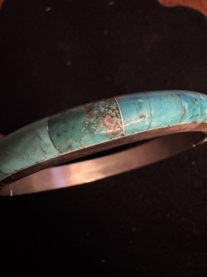 Jay King Turquoise Cuff Bracelet Sterling Silver 925 Southwest Designer, 8-inch.