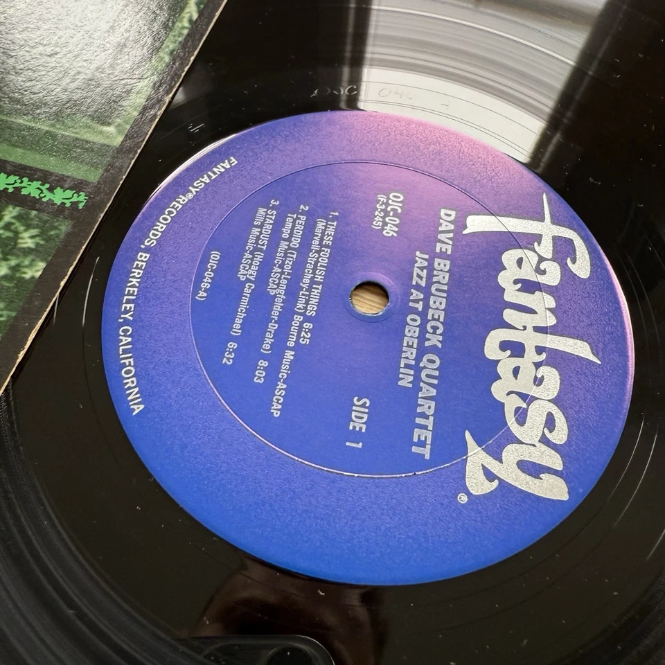 DAVE BRUBECK QUARTET Jazz At Oberlin FANTASY Mono OJC-046 1980-е Пресса США VG+ LP - Изображение 2 из 4