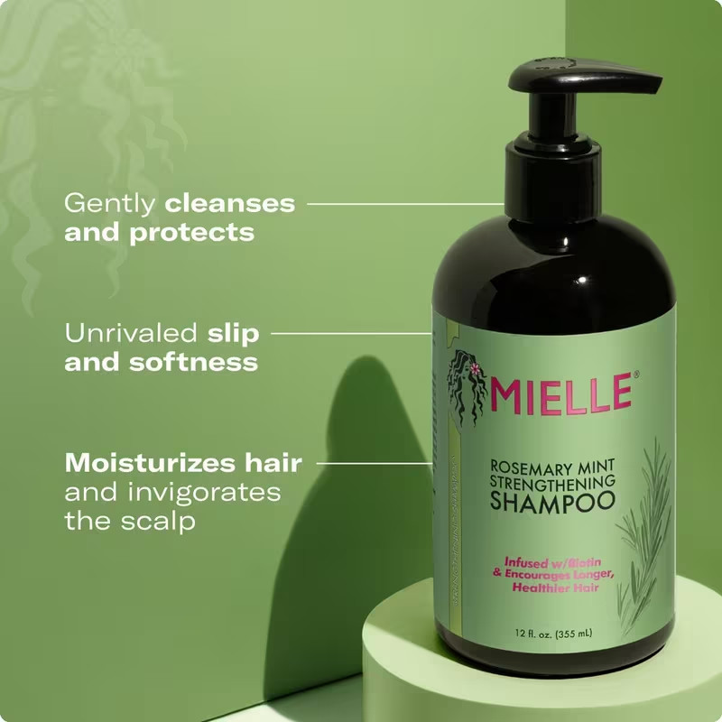 Mielle Organics Rosemary Mint Strengthening Shampoo , 12 Ounces [ Pack of 1 ]