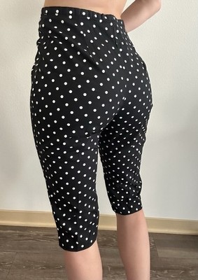 Vintage Star City Clothing 90s Polka Dot Cotton Capris Parisian Coquette Pinup