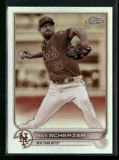 2022 Topps Chrome #66 Max Scherzer Sepia Refractor