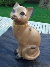 Large Carved Style Cat Figurine
