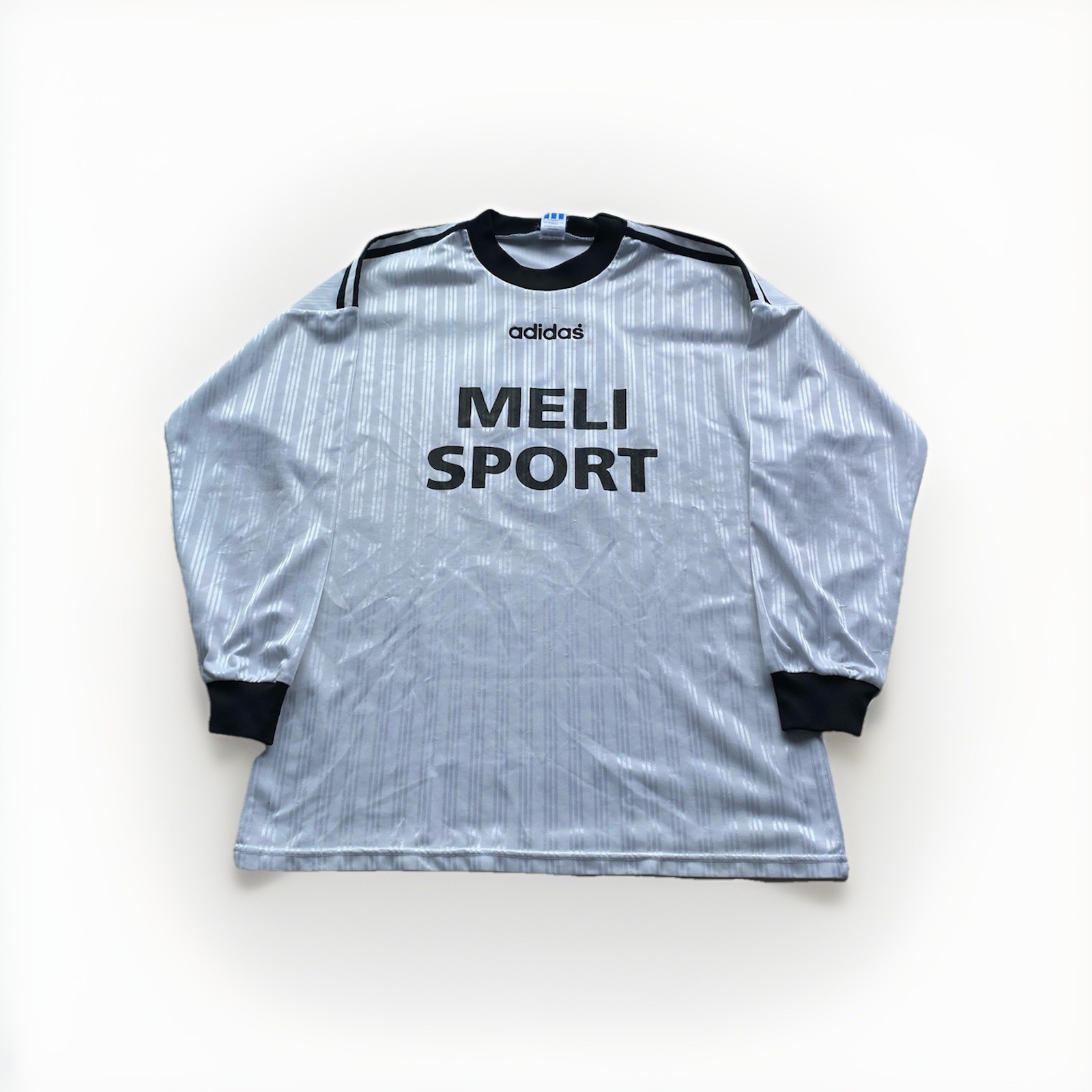 80s Adidas #7 “Meli Sport” Goalkeeper Home Vintage Jersey White Mens