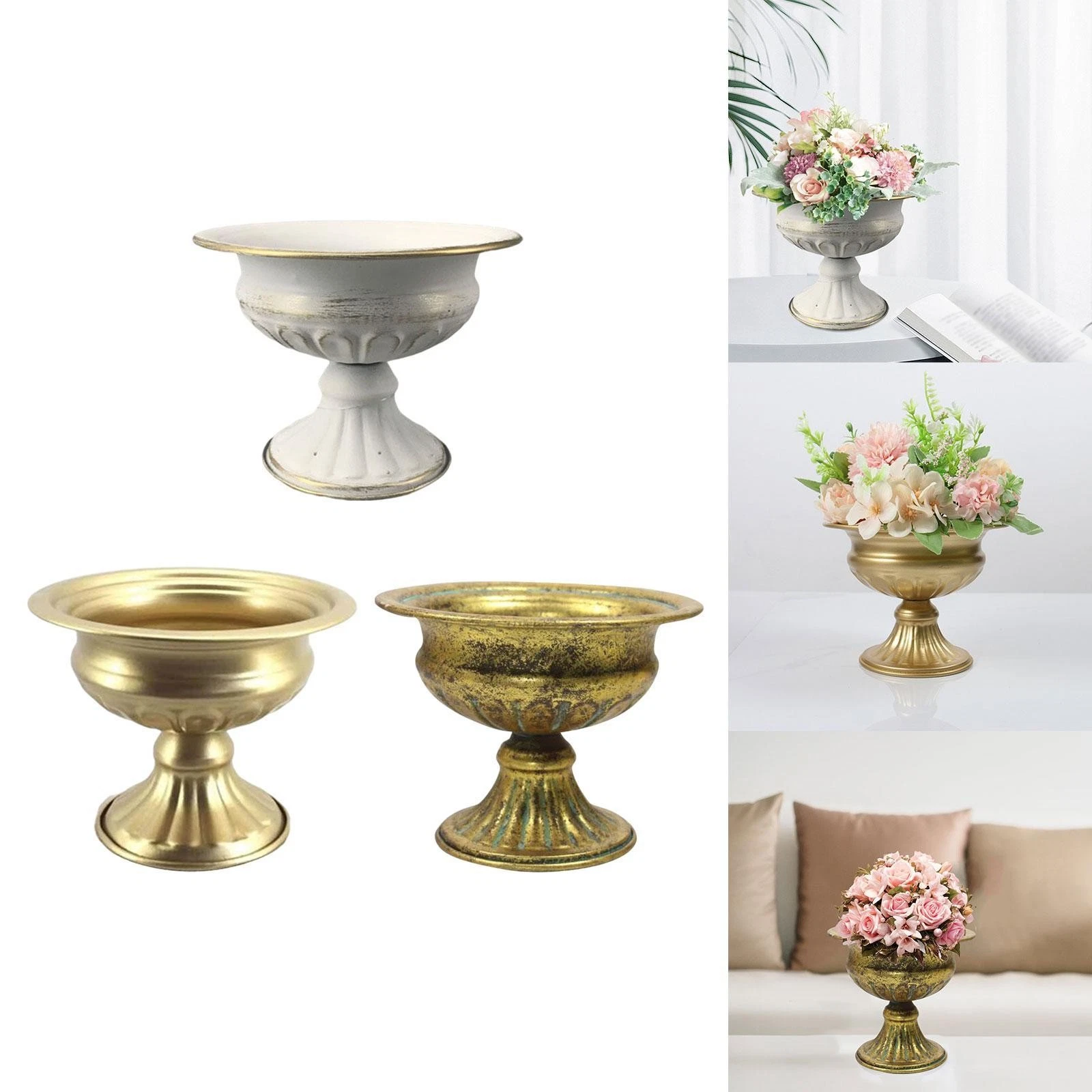 Flowerpot Plant Container Decorative Vase for Tabletop Indoor Plants Decor