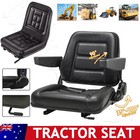 Tractor Seat Universal Excavator Forklift Adjust Suspension Backrest AU