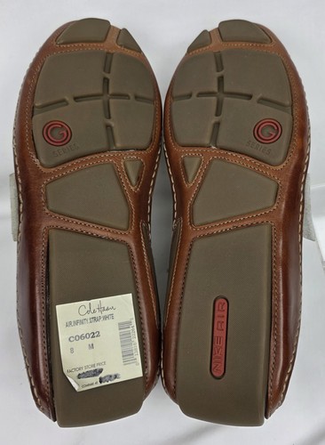 Cole Haan G-Series Beige Leather Strap NikeAir Soles Driving Shoes Men's Size 8M - Picture 12 of 15