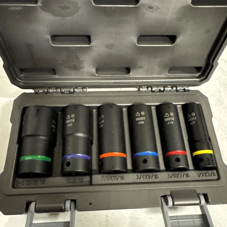 Klein Tools 66010 Impact Socket Set High-Torque Deep Sockets 12-Point 1.5" Drive - Image 2 of 2