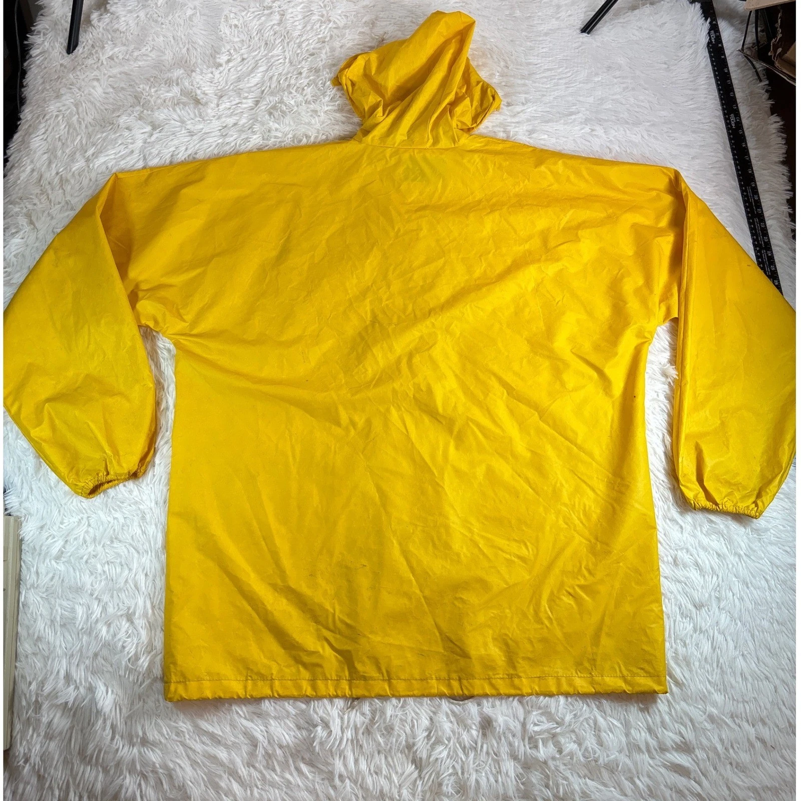 VTG Chris-Craft Yellow Rain Suit Jacket Bib Overalls PVC Maritime Gorpcore XL - product detail image 13