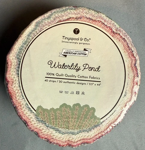 Tinyspool & Co Waterlily Pond Jelly Roll 40 Cotton Quilting Fabric Strips 2.5x44 image 5