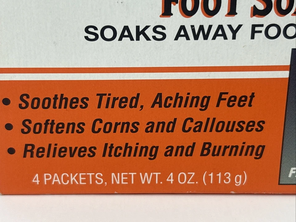 Johnson's Foot Jabón en Polvo Remojo 4 Paquetes para Dolor Pies NUEVO Descontinuado Foto 3 de 4