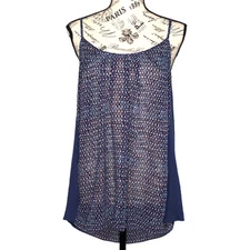 Collective Concepts LARGE Mixed Material Media Semi-Sheer Top Tank - Stitch Fix