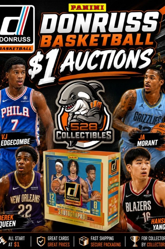 $1 Auctions! 2025/26 Panini NBA Donruss Hobby Box Breaks!