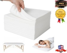 100Pcs Disposable Massage Table Sheets 31x71 Non Woven Bed Covers White