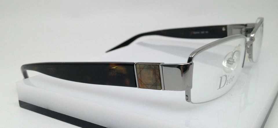 迪奥 CD3743 银色 CDB 半边缘金属眼镜框 53-18-135 *SD* — 第 3/4 张图片