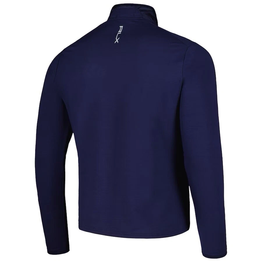 2023 年美国公开 LACC RALPH LAUREN RLX 海军蓝羊毛全拉链夹克大号全新 — 第 3/4 张图片