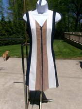 ANN TAYLOR COLORBLOCK ZIP FRONT DRESS 8P