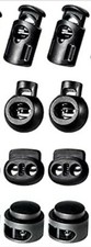 8 Pcs Plastic Cord Locks Single Double Hole Spring Stop Toggle Stoppers 4 Styles
