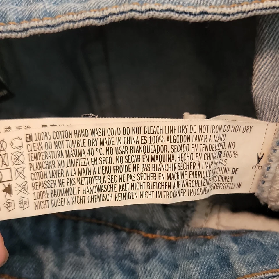 Falda vaquera Forever 21 Distressed ~ Talla S ~ Azul ~ Por encima de la rodilla Foto 3 de 4