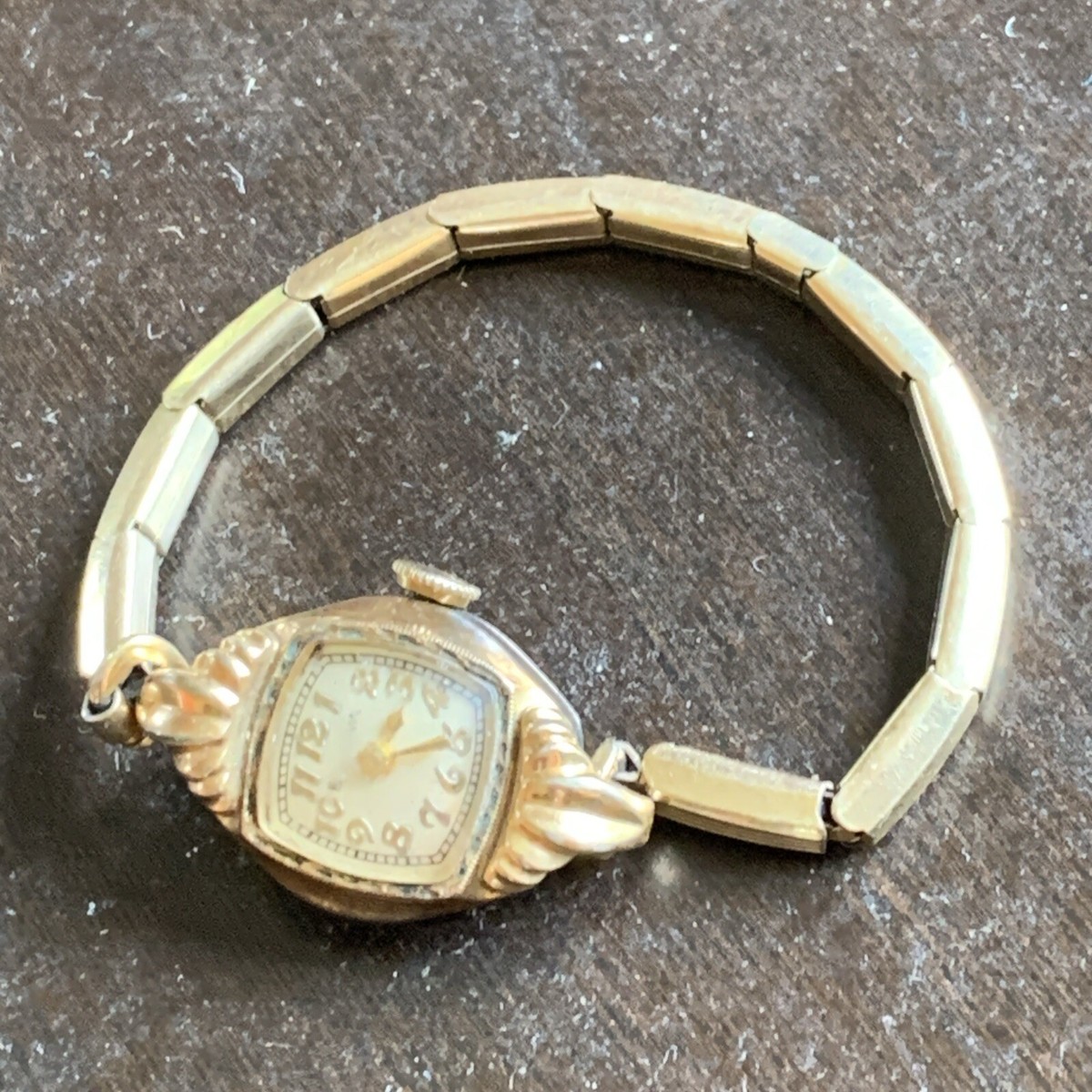 Vintage Bulova Fifth Ave Ladies Watch 10K Gold Filled Running No Crystal Vtg Bulova Ladies Fifth Ave. New York 10k Rolled Plate  main image 3