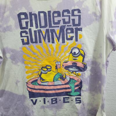 トップス 29 Illumination Present Minions Endless Summer White Tye Dye T Shirt