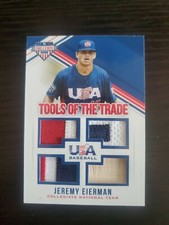 2018 USA Stars Stripes Tools of the Trade Prime #10 Jeremy Eierman Jersey /20