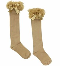 DESIGNER COUCHE TOT GIRLS SPANISH LONG CAMEL TUTU FRILLY SOCKS