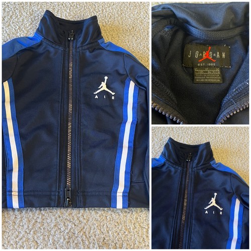 Air Jordan Tracksuit Jacket Boy 2T Toddler 1-2 Years Jumpman Blue Black Sweater - Picture 2 of 13