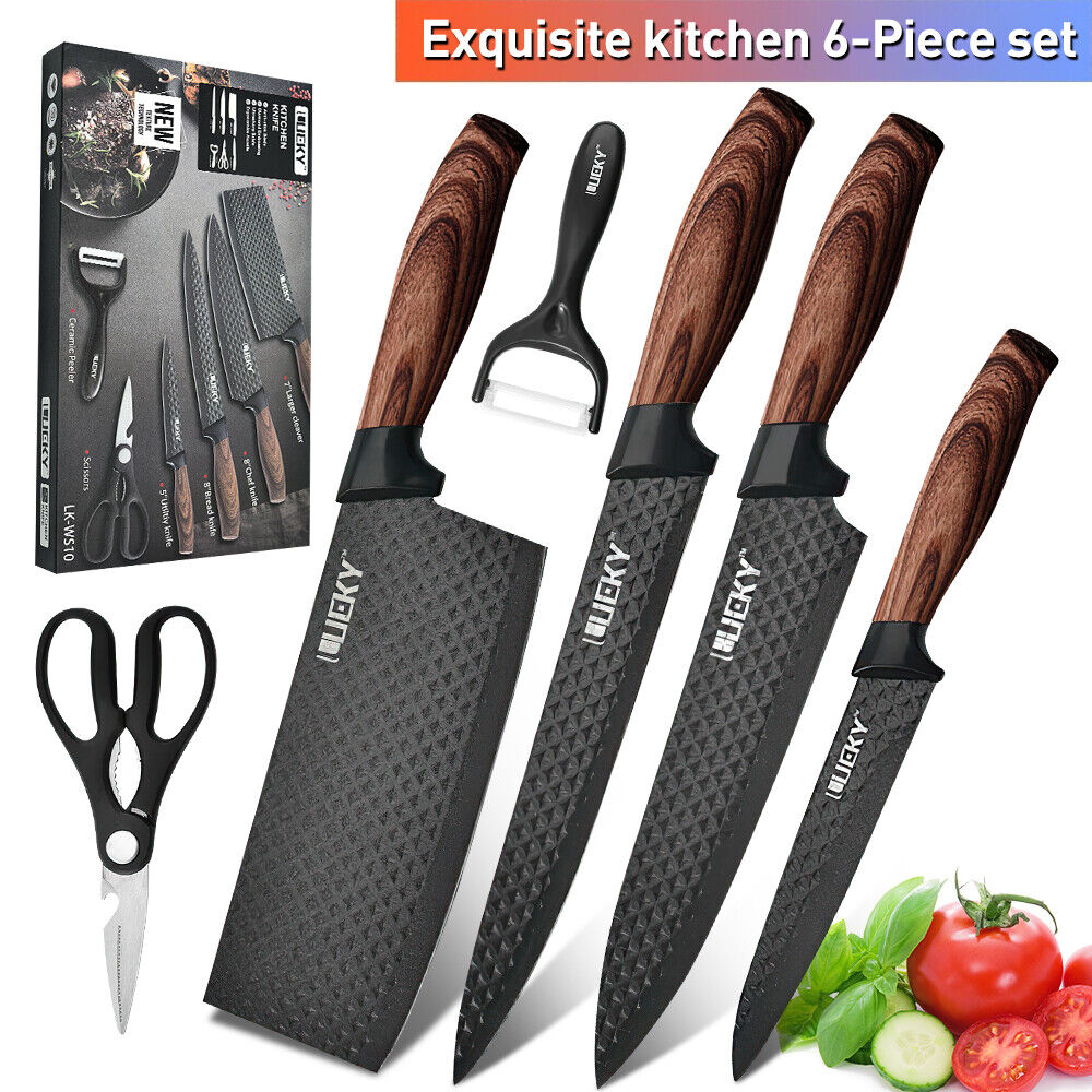 Set De Cuchillos De Cocina Profesional Para Chef Con Portacuchillos  Acrílico NEW