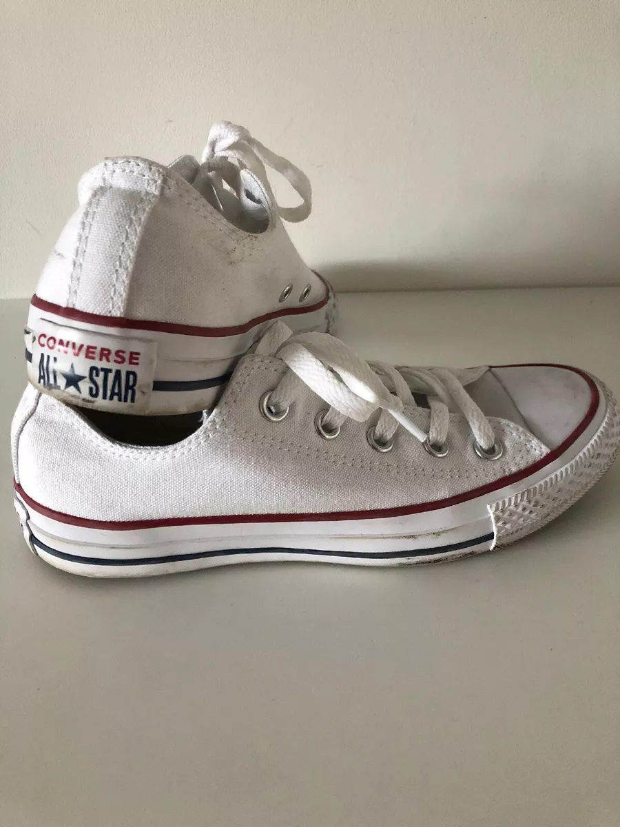 Hauts bas en toile blanche Junior CONVERSE All Star taille 4 port s litt raleme