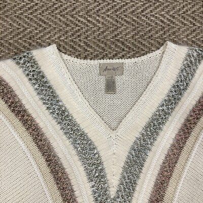 【AAKE】ANGORA STRIPE POLA T Vtg. Ann Wi Angora Blend Sweater Medium | eBay