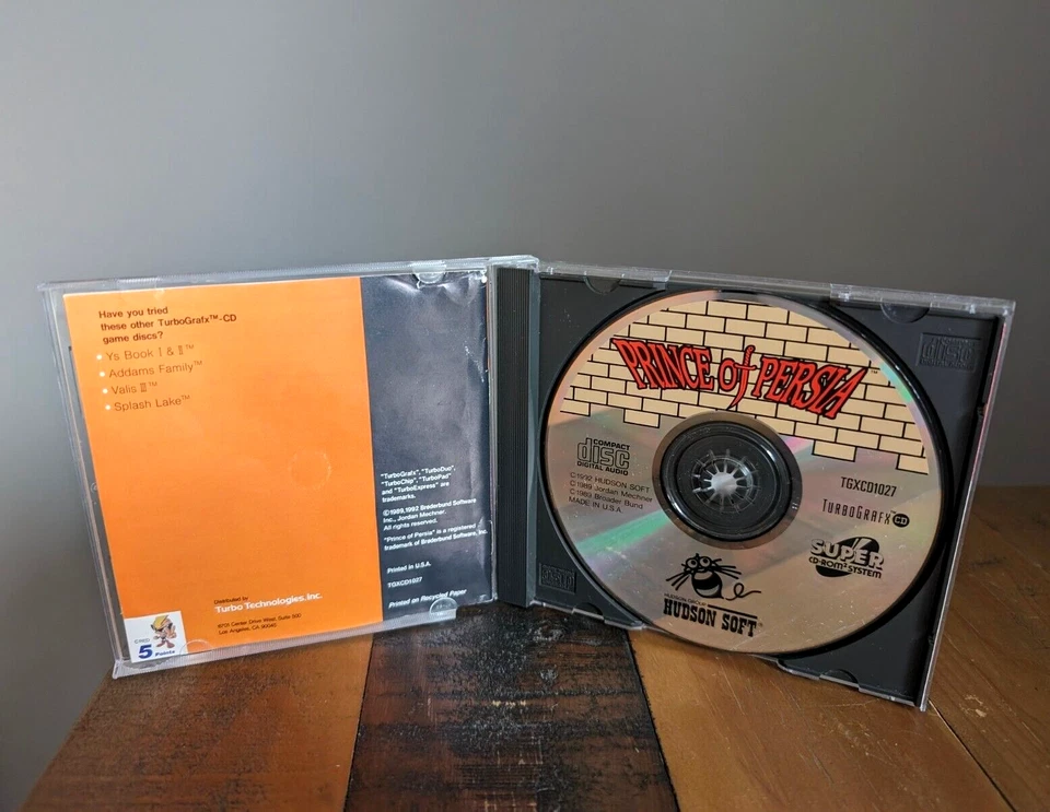 COMPLETE ✹ Prince of Persia ✹ TURBO GRAFX 16 CD Turbo Duo Game ✹ USA Version - Image 2 of 4