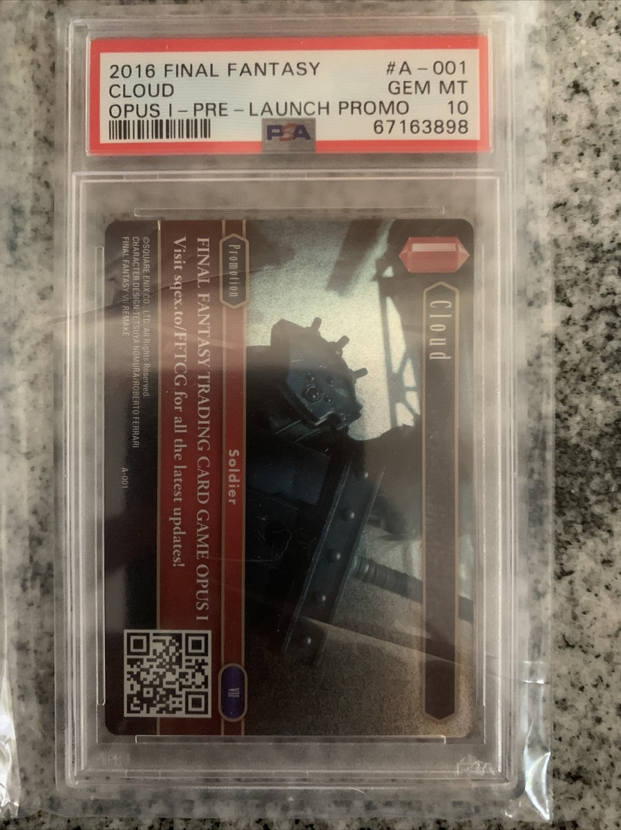 Final Fantasy TCG Cloud A-001 Promo English PSA Gem Mint 10 Final Fantasy TCG Cloud A-001 Promo English PSA Gem Mint 10