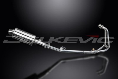 Delkevic Full 2-1 Stainless Exhaust 9'' Muffler - Kawasaki Ninja 250R 2011-2013