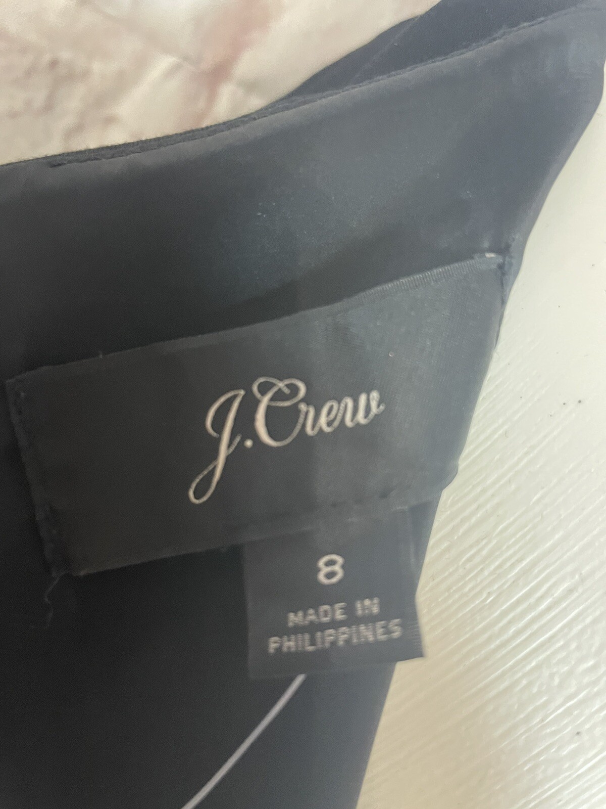 Women's J Crew Black Dress Size 8 Long Sleeves Back Zipper New with