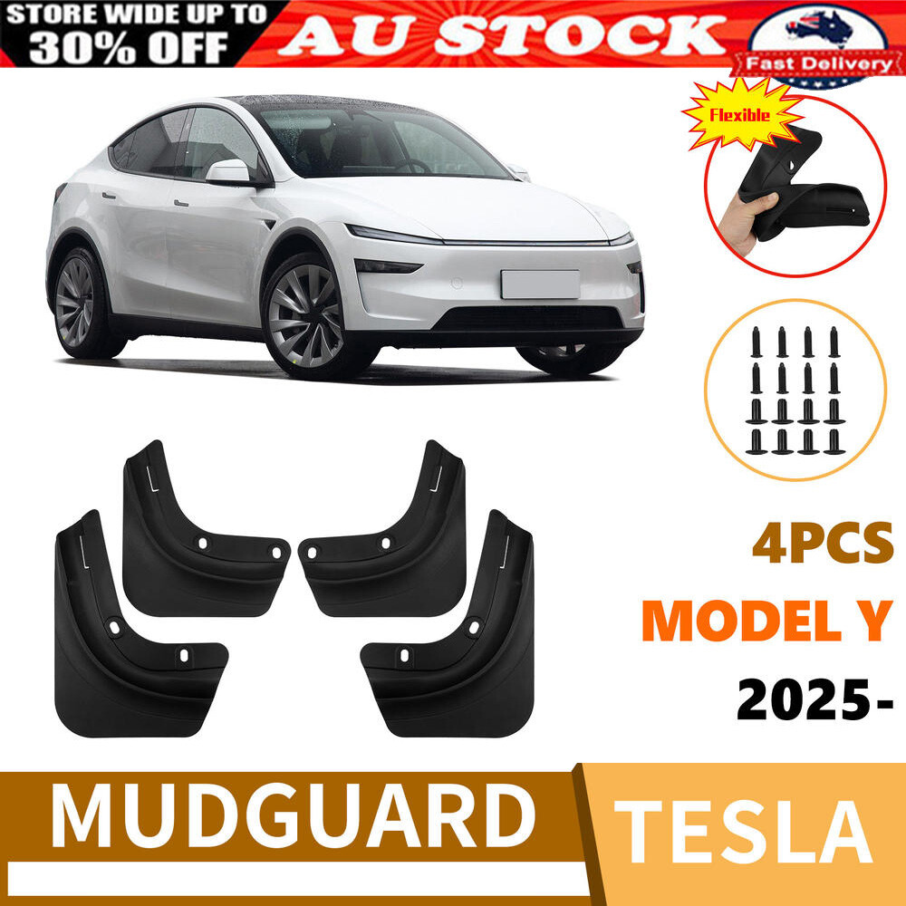 For Tesla Model Y Front Rear TPE Mudguard AU 4PCS Mud Flaps Splash Guards Fender