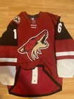 Game Worn Max Domi Rookie ARIZONA COYOTES 2015-16 Used Hockey Jersey Home 54
