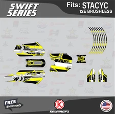 Graphics Kit for STACYC 12E Brushless Electric Bike (All Years) Swift - Yellow