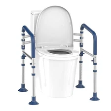 Toilet Safety Rail,FSA/HSA Eligible Height-Adjustable Toilet Frame Width-Adju...