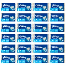 Kleenex® Facial Tissues, 2-Ply, Flat Box, 160 Sheets per Box - Case of 24 Boxes