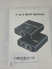 Ethernet Splitter 1 to 2 High Speed 1000Mbps, Gigabit LAN Splitter with USB P...